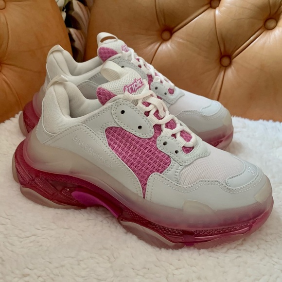 Balenciaga Triple S Sneaker Pink/White NWT 37 - Picture 5 of 14